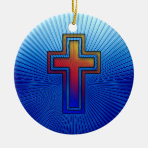 Cross - Christelijk versiering Keramisch Ornament
