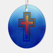 Cross - Christelijk versiering Keramisch Ornament (Links)