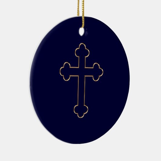 Cross - Christelijk versiering Keramisch Ornament (Rechts)