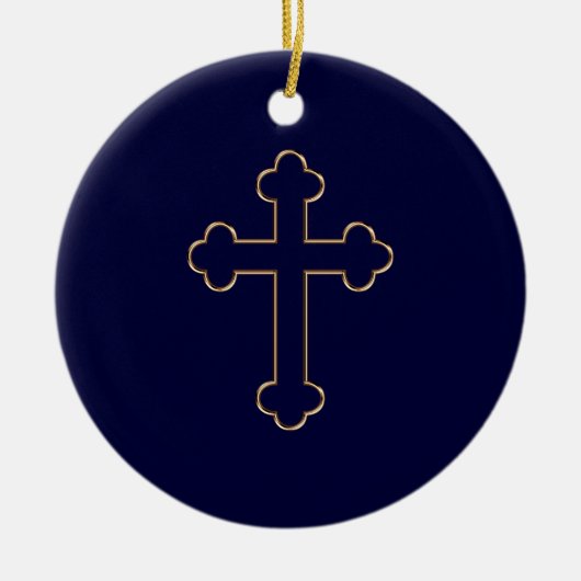 Cross - Christelijk versiering Keramisch Ornament (Voorkant)