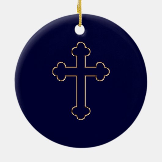 Cross - Christelijk versiering Keramisch Ornament (Achterkant)