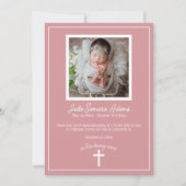 Cross Christelijke Baby Memorial Uitvaart Kaart (Voorkant)