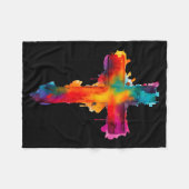 Cross Christian Religious Believe Blessed Faith Gr Fleece Deken (Voorkant (Horizontaal))