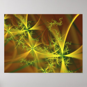 Cross Cool Abstracte Fine Fractal Art Poster