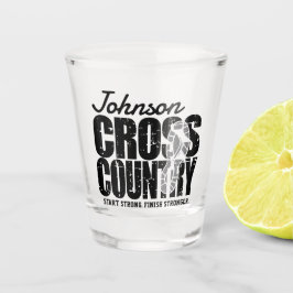 Cross Country ADD TEXT Hardloper Rennend Team Spel Shot Glas