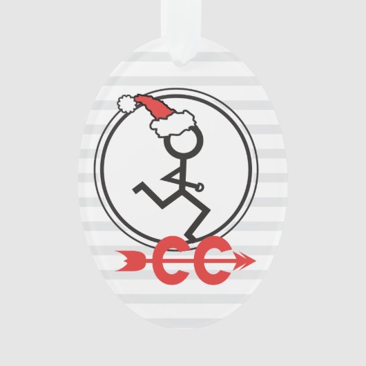 Cross Country Back Text Custom Holiday Runner © Ornament (voorkant)