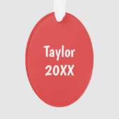 Cross Country Back Text Custom Holiday Runner © Ornament (achterkant)