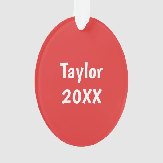 Cross Country Back Text Custom Holiday Runner © Ornament (achterkant)