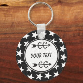 Cross Country Black White - persoonlijke Sleutelha Sleutelhanger (Voorkant)