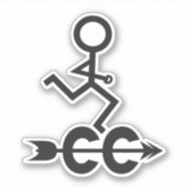 Cross-country CC-Sticker Sticker (Voorkant)