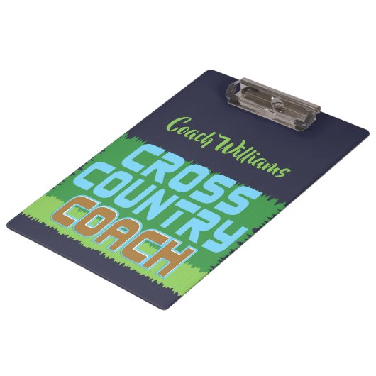 Cross Country Coach gepersonaliseerd klembord (Gekanteld)