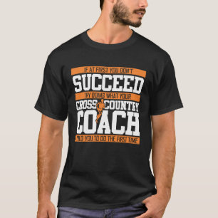 Cross Country Coach runner voor mannen vrouwen kin T-shirt