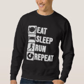 Cross-country Eat Sleep Run Herhalen werkende vrou Trui (Voorkant)