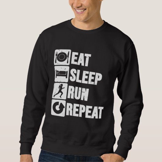 Cross-country Eat Sleep Run Herhalen werkende vrou Trui (Voorkant)