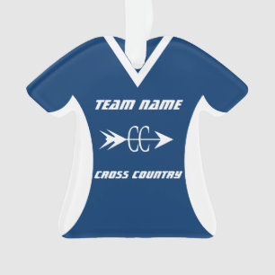 Cross Country Editable Sports Jersey Ornament