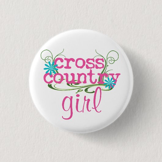 Cross Country Girl PINK Button (Voorkant)