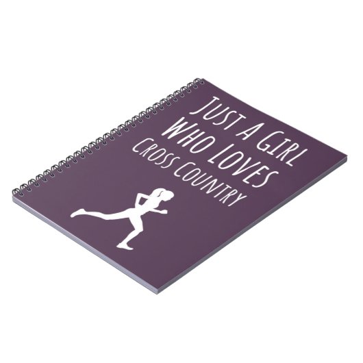 Cross Country Girls Gifts Running Runner voor kind Notitieboek (Linkerzijde)