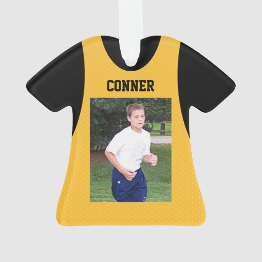 Cross Country Gold Sport Jersey met foto Ornament (achterkant)