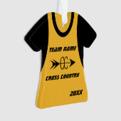 Cross Country Gold Sport Jersey met foto Ornament (voorkant)