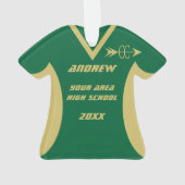 Cross Country Gold Sport Jersey Ornament (achterkant)