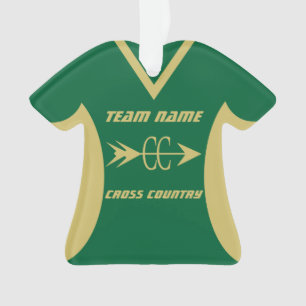 Cross Country Gold Sport Jersey Ornament