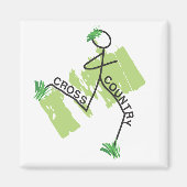 Cross country gras runner magneet (Voorkant)