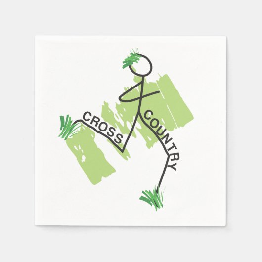 Cross Country Grass Runner Paper Napkins Servet (Voorkant)