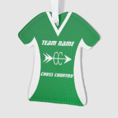 Cross Country Groene Sport Jersey Ornament (voorkant)