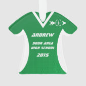 Cross Country Groene Sport Jersey Ornament (achterkant)