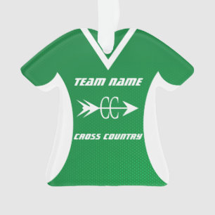 Cross Country Groene Sport Jersey Ornament