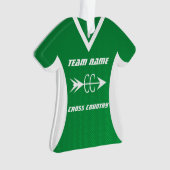 Cross Country Groene Sport Jersey Ornament (voorkant)