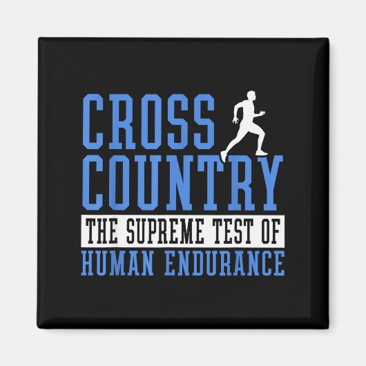 Cross Country hardloop motivatie Magneet (Voorkant)