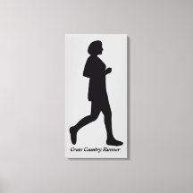 Cross Country Hardloopster Vrouwelijke Silhouet Ca