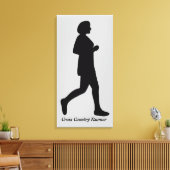 Cross Country Hardloopster Vrouwelijke Silhouet Ca Canvas Afdruk (Insitu (Woonkamer))