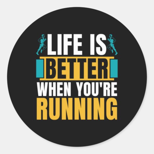 Cross country hardlopen is beter wanneer atletisch ronde sticker (Voorkant)