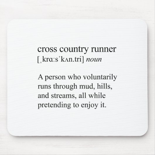Cross Country Hardloper Definitie, Xc Hardlopen Muismat (Voorkant)