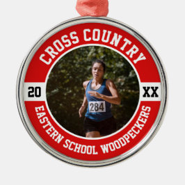 Cross Country hardloper loopt XC teamsporten Metalen Ornament