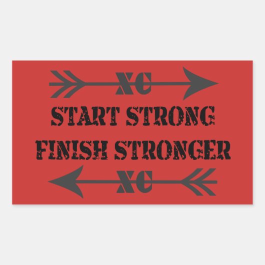 Cross Country Hardloper Sterke Stickers (Voorkant)