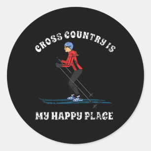 Cross Country is mijn favoriete plek voor skiliefh Ronde Sticker