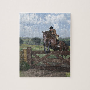 Cross country - Jumping Horse Puzzle Legpuzzel
