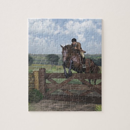 Cross country - Jumping Horse Puzzle Legpuzzel (Verticaal)
