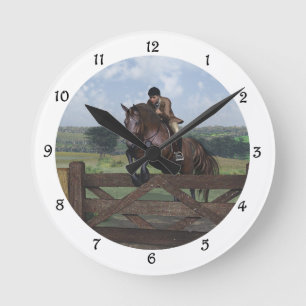 Cross Country - Jumping Horse Wandklok