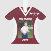 Cross Country Maroon Sport Jersey Foto Ornament (achterkant)