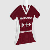 Cross Country Maroon Sport Jersey Foto Ornament (voorkant)