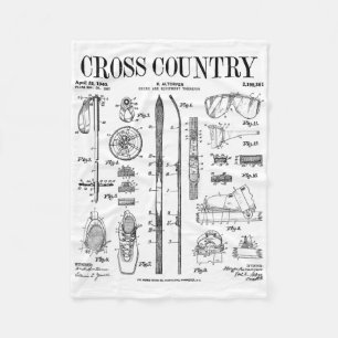 Cross Country Nordic Skiing Ski  Patent Ski Fleece Deken