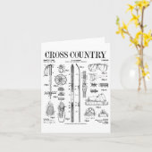 Cross Country Nordic Skiing Ski Patent Ski Kaart (Gele Bloem)