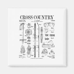 Cross Country Nordic Skiing Ski Patent Ski Magneet