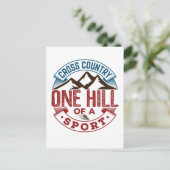 Cross-country One Hill of a Sport Briefkaart (Staand voorkant)