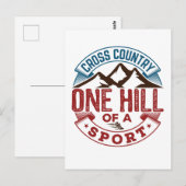 Cross-country One Hill of a Sport Briefkaart (Voorkant / Achterkant)