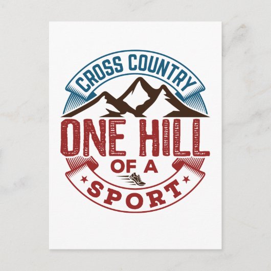 Cross-country One Hill of a Sport Briefkaart (Voorkant)